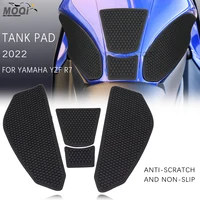 Motorcycle Fuel Tank Pads for Yamaha YZF R7 2022 New Black Rubber Knee Sticker Anti-slip Scratch-resistant Grip Decal Protection