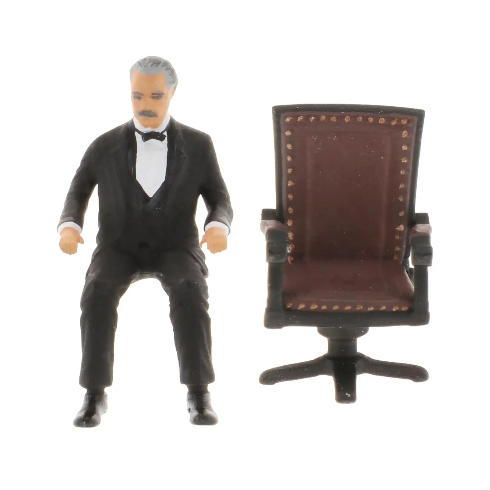 

1/64 People Figure / Chair Model Doll Miniature Sculpture Mini Layout Scene Scenery Decoration