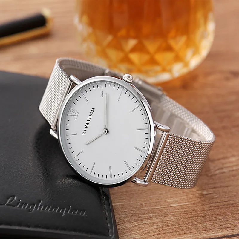 Часы наручные мужские кварцевые простые повседневные деловые с защитой от