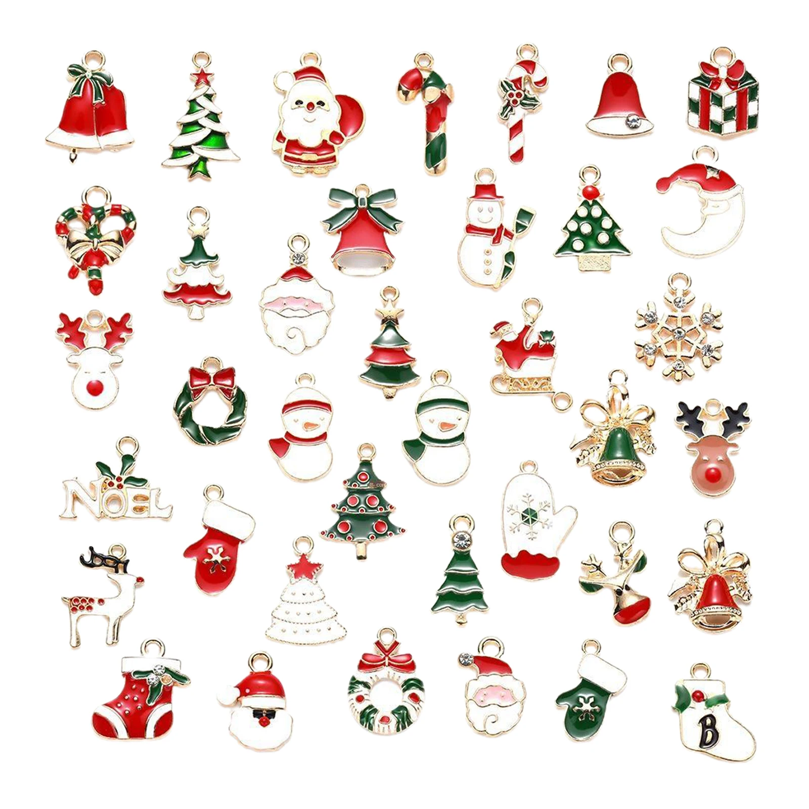 

38 Pieces Charms Christmas Pendants for DIY Jewelry Making, Christmas Tree