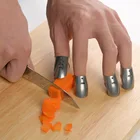 Защита для пальцев для резки овощей, кухонные приспособления, рукава для больших пальцев, Обложка из нержавеющей стали, кольца для женской кухни