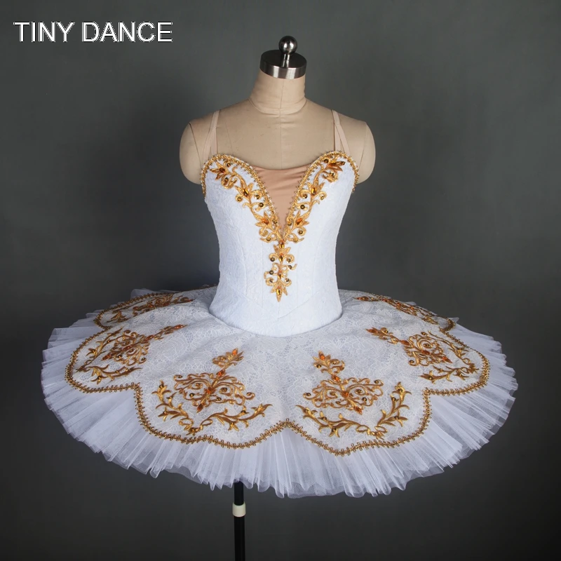 Маленькая танцевальная профессиональная классическая белая балетная пачка 10