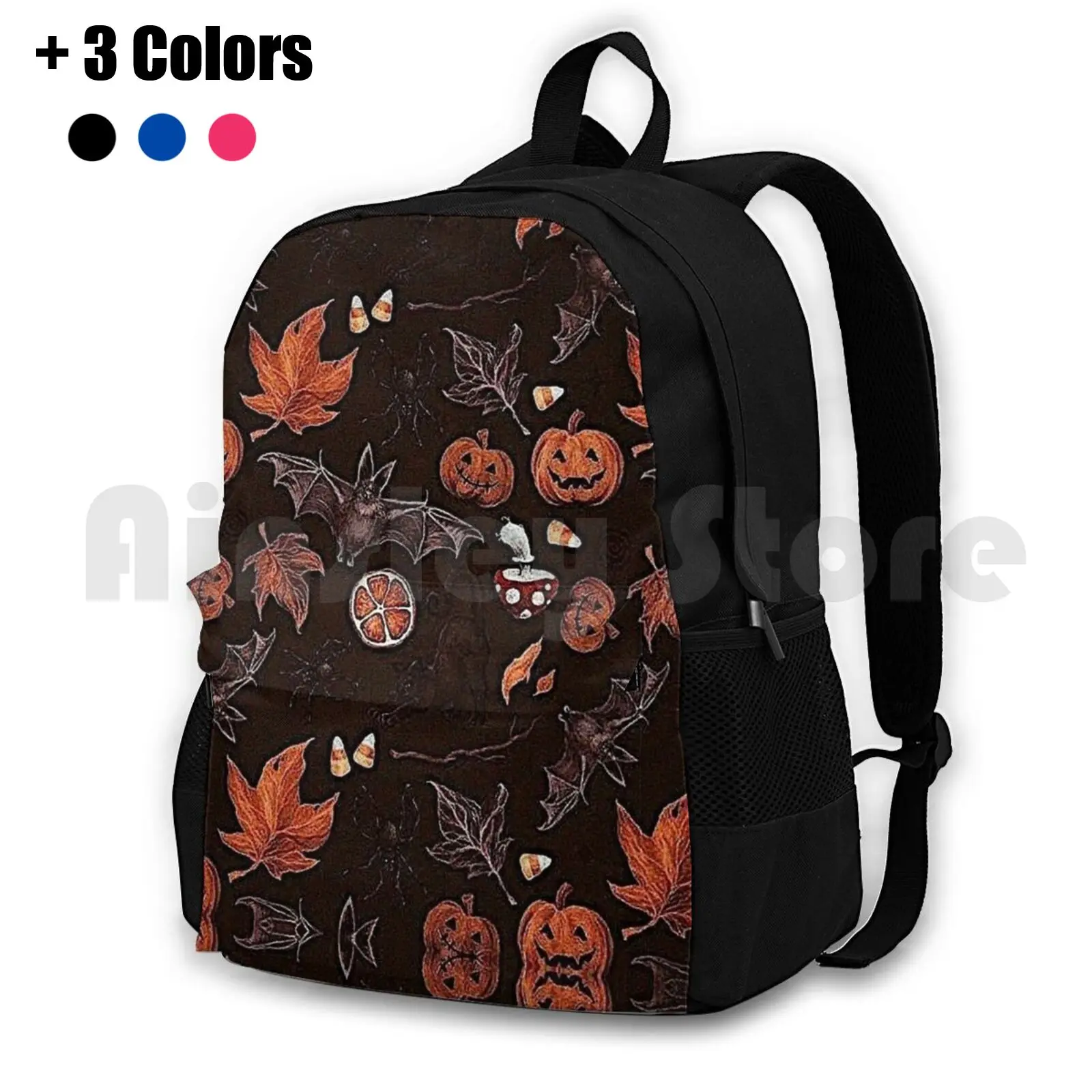 

Halloween Party Outdoor Hiking Backpack Riding Climbing Sports Bag Halloween Autumn Fall Fall Time Autumn Pattern Fall Leaves