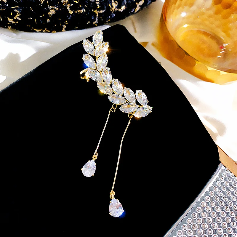 Роскошные серьги каффы с цирконом для женщин новинка 2020 Модная бижутерия