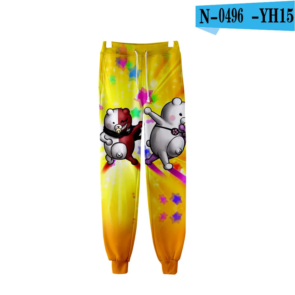 

DLF Dropshipping 8-20Y Funny Anime Black White Bear Clothes Kids 3D Joggers Pants Boys Casual Loose Bottoms Girls Hip Hop Homme
