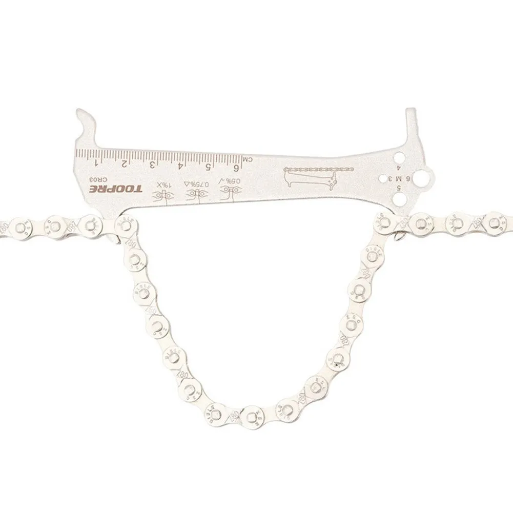 

Bike Chain Wear Indicator Stainless Steel Chain Measurement Measurer Ruler 130mm Bicycle Repair Tools Parts Cycling Accessories
