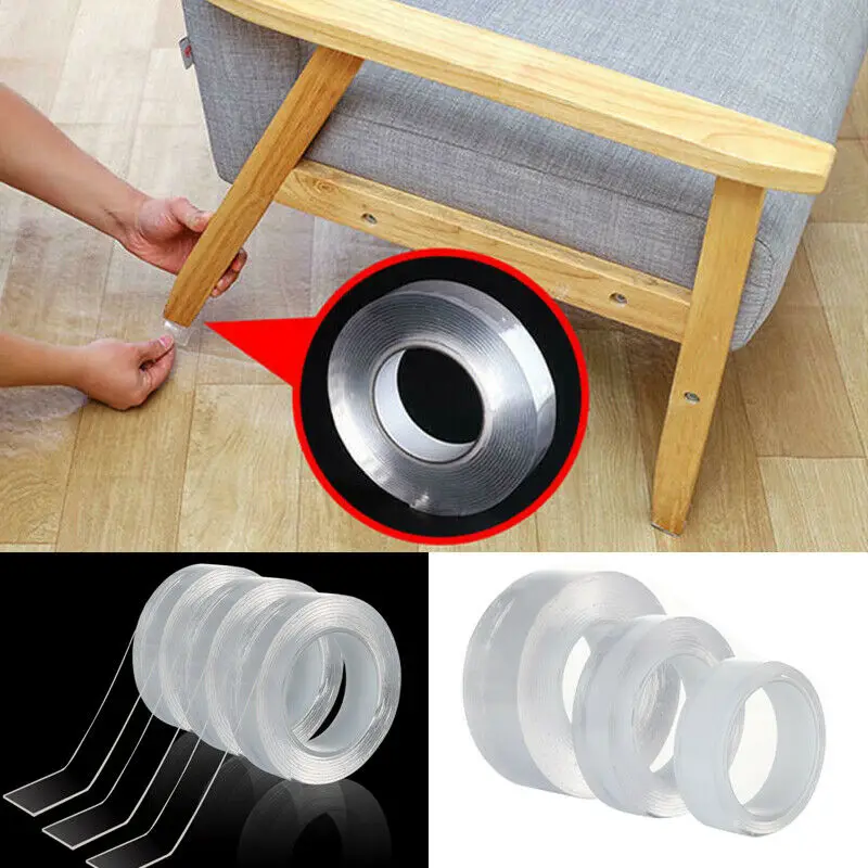 Многофункциональные нано клейкие моющиеся невидимые гелевые прокладки 1/3/5 м