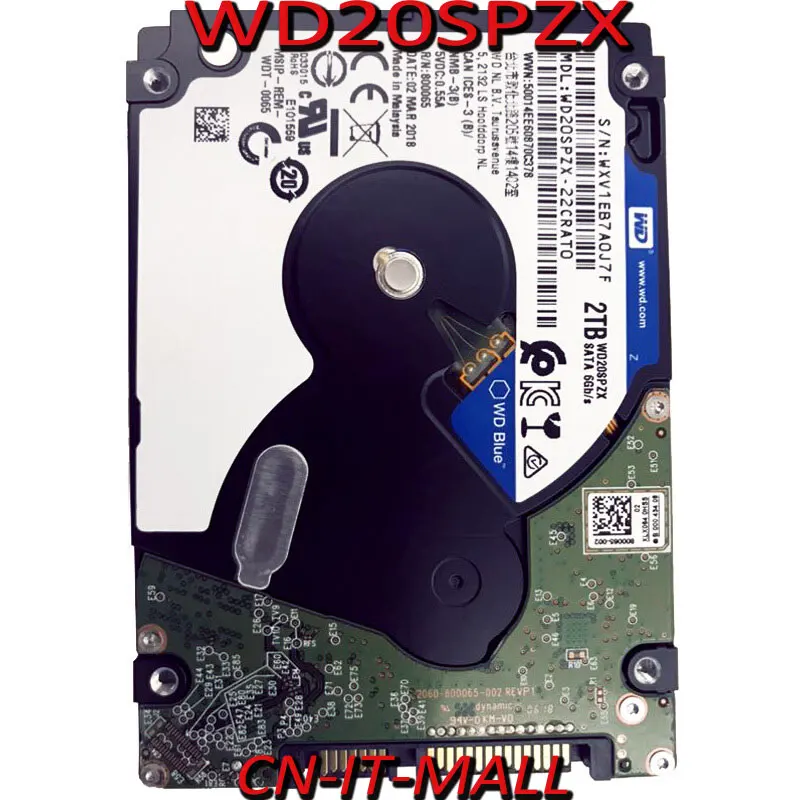 

2.5 WD20SPZX Western Digital 2TB SATA 5400RPM SATA 6Gb/s 128M Cache 2.5" 7MM WD Blue Mobile Hard Drive