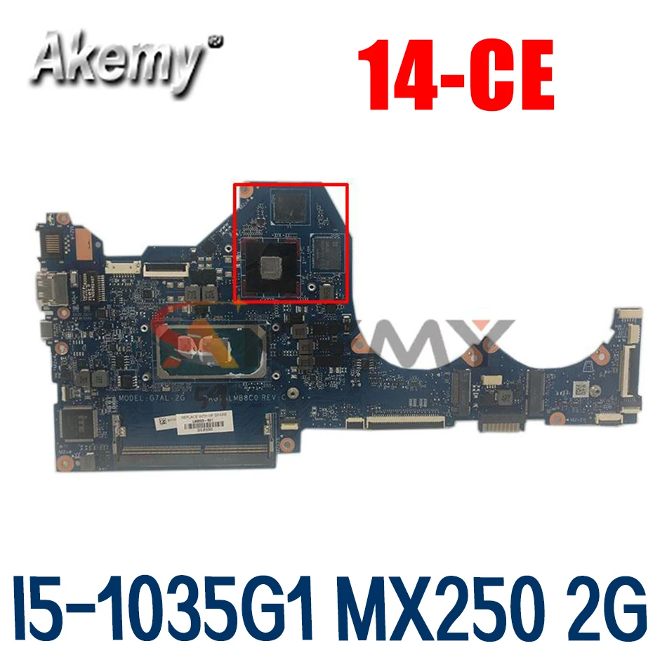 

Материнская плата для ноутбука HP TPN-Q207 14-CE 14-CE3028TX L67078-601 DAG7ALMB8C0 I5-1035G1 MX250 2G, Отличный тест, хорошее качество