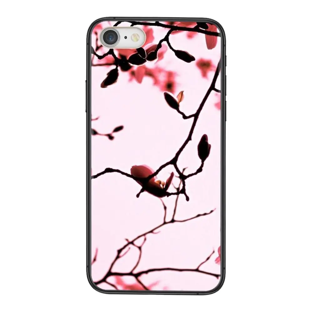 Аксессуары для телефона милый цветок магнолии популярный чехол iPhone 11 12 Mini Pro 5 5S SE
