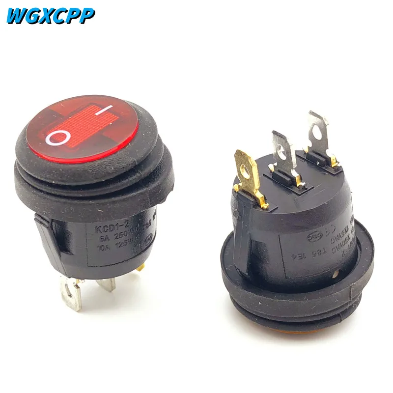 1/4 шт Мини Круглый Форма Водонепроницаемый кулисный переключатель KCD1 вкл/выкл