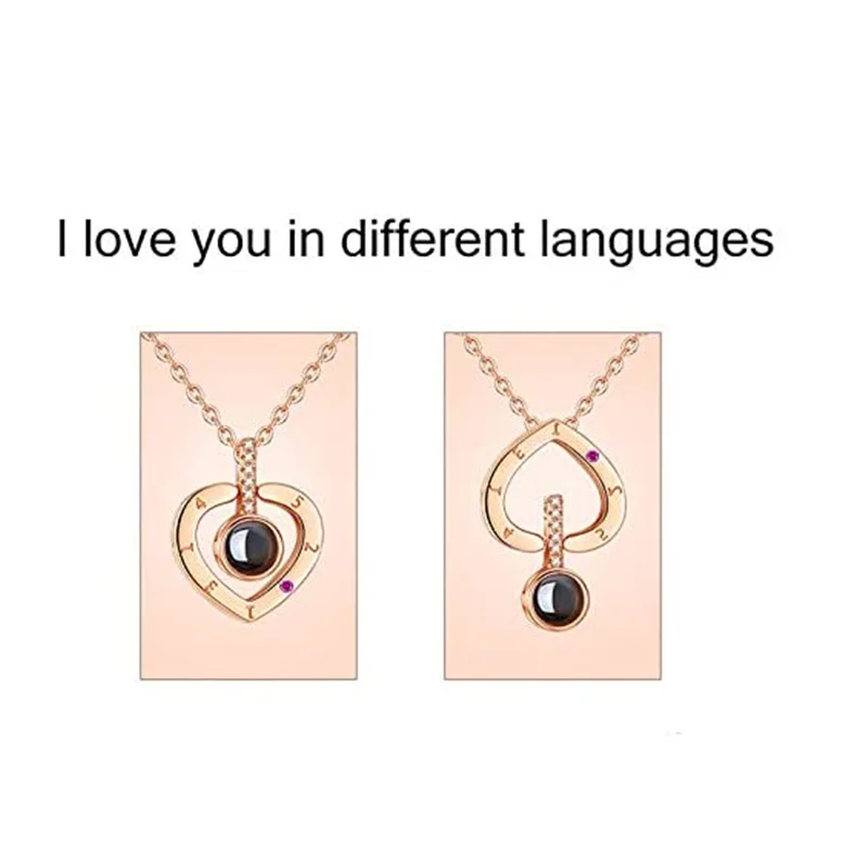 I Love You ожерелье 100 языков модная обувь с украшением в виде кристаллов любовь
