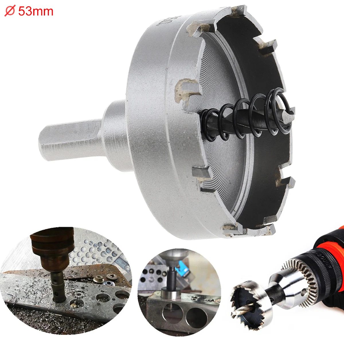 

53MM Carbide Cutter Head HSS Drill Set Hole for Stainless Steel Metal Alloy Cutters