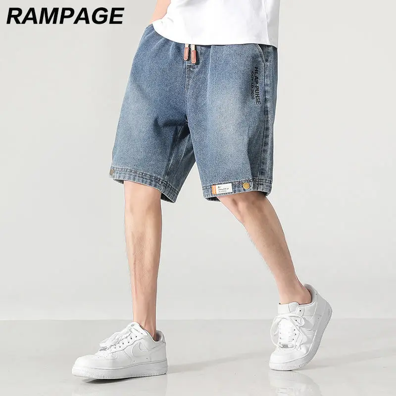 

Men's Denim Shorts Tide Brand Loose Five-point Summer Thin Casual Five-point Pants Korean Version of The Trend