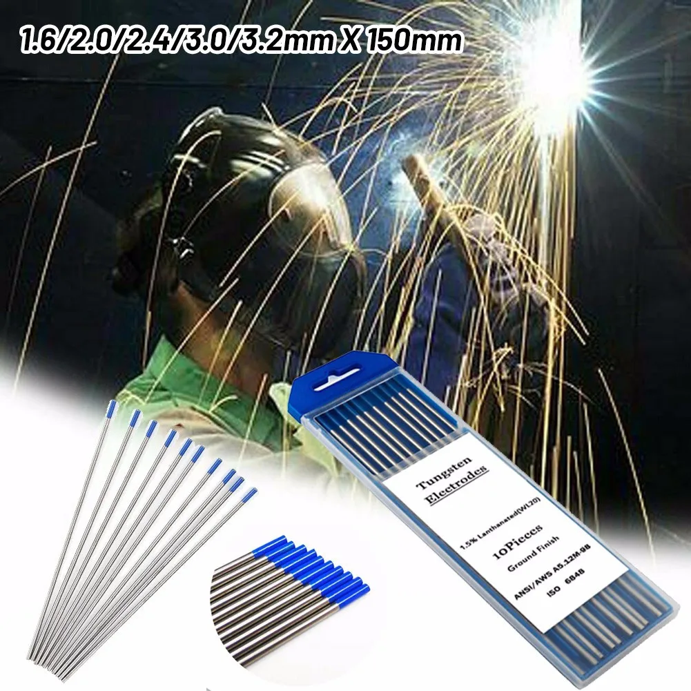 

10pcs 1.8 To 2.2% Lanthanum Tungsten Electrode WL20 TIG Welding Thoriated Tungsten Electrode Rods High-Conductivity TIG Welding