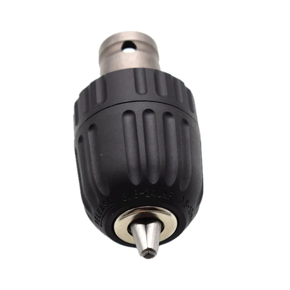 

0.8-10mm Keyless Drill Chuck 3/8"- 24UNF Thread Drill Bit Collet Quick Change Adapter For Impact Drill