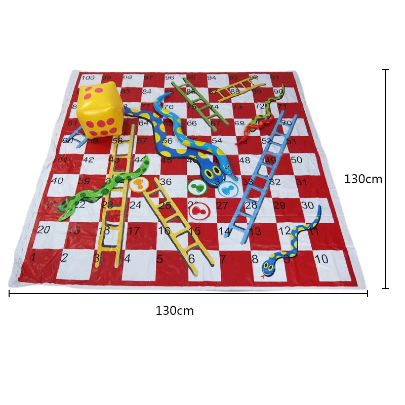 

Hot sale Snakes And Ladders Board Game Set Thick Pvc Game Mat Parent-child Interaction Toys Family Party Outdoor Picnic Game Mat
