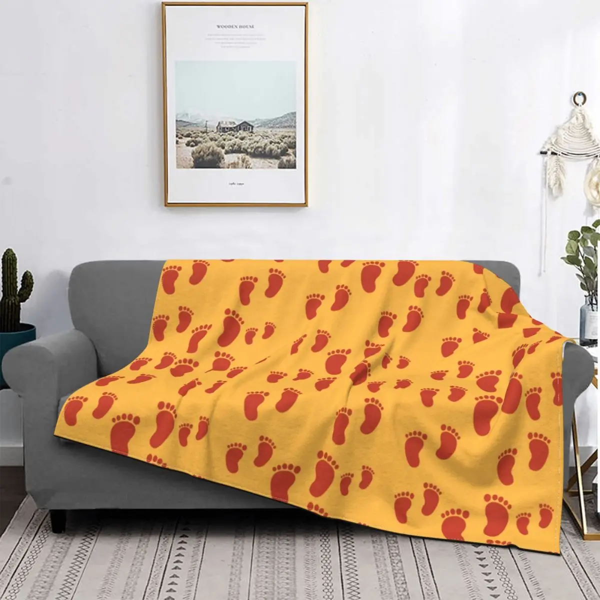 

Footprint Blanket Paw Pet Plush Warm Ultra-Soft Flannel Fleece Throw Blankets For Sofa Bedspread Cover Picnic Art