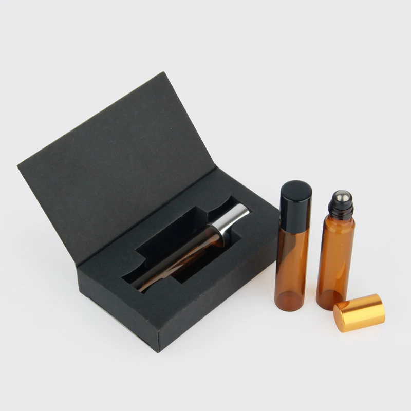 50 шт./лот 10 мл мини флакон для духов упаковочная коробка Янтарный стеклянный