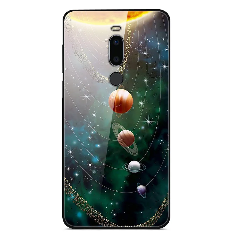 Чехол для Meizu M8, чехол из закаленного стекла «Планета космос», чехол из стекла для Meizu M8 M813H, чехол-бампер из ТПУ для Meizu M 8 M8 Shell