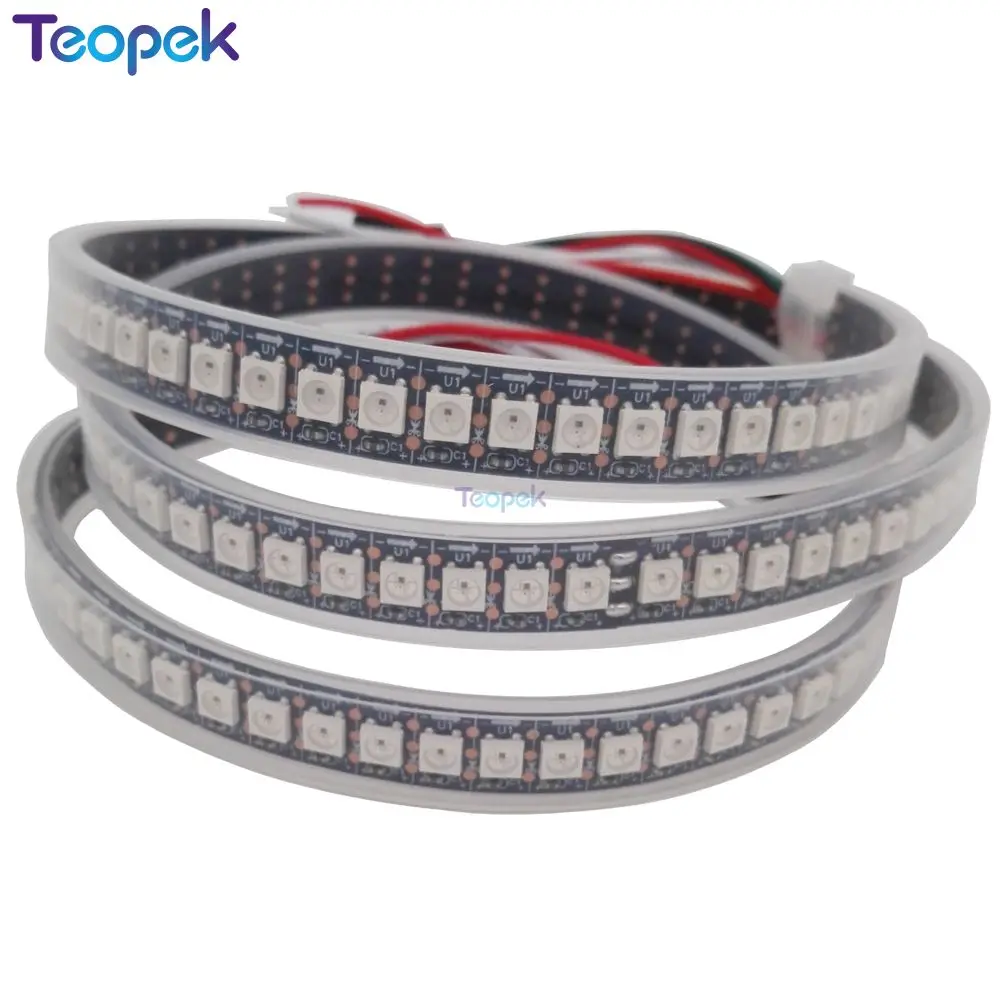 Пиксельная Светодиодная лента WS2812B 1 м/5 м 30/60/144 пикселей WS2812 IC адресная
