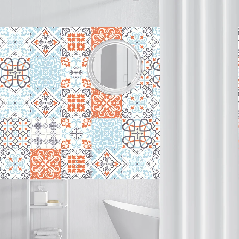 

Waterproof Kitchen Wall Sticker,Modern Creative Home Decor,Self-adhesive Removable Bathroom PVC Tile Stickers