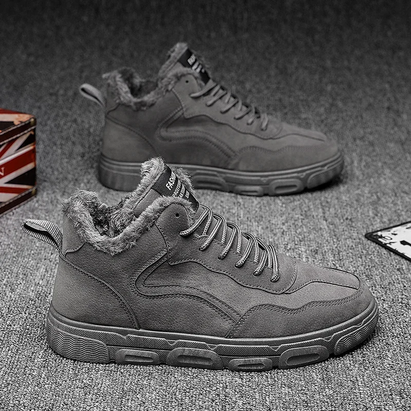 

Men's fashion winter shoes walking Shoes Men high-top boots keep warm outdoor flats Tennis men casual Shoes Zapatillas De Hombre