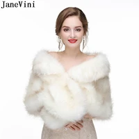 janevini veste fourrure women formal fur bolero femme bruid cape bride coat winter bridal faux fur jacket for dress stoles shawl