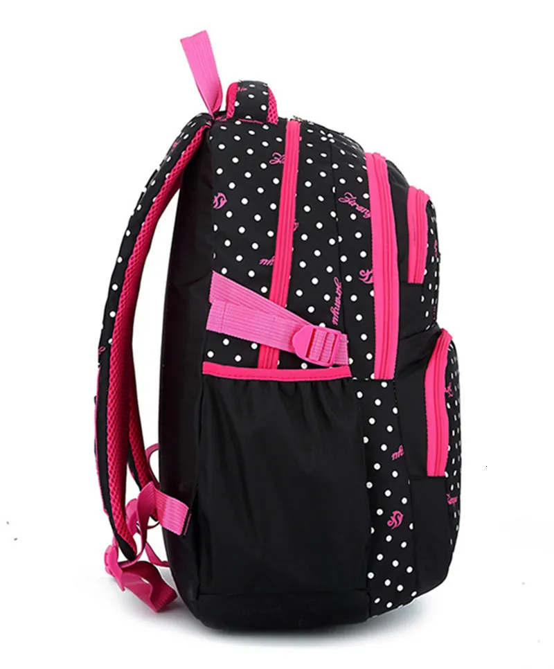 School Backpack Schoolbag Polyester Fashion dots Newest Bags For Teenage Girls and Boys High Quality Backpacks Kids Baby's Bags