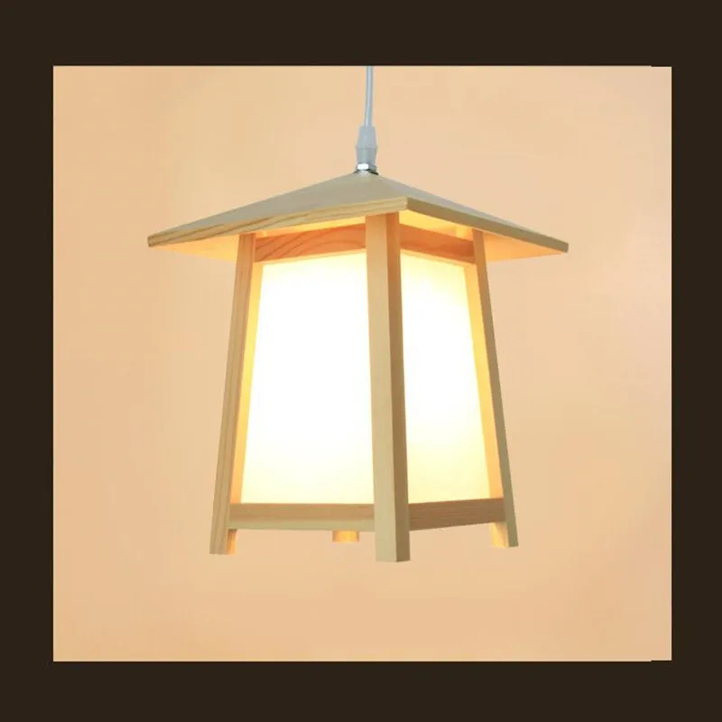 Chinese simple wooden chandelier Hotel Inn teahouse retro Chandelier