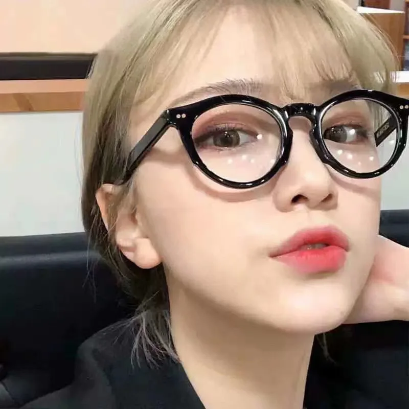 

Fashion Men Women Round Glasses Frame Eyewear Handmade Acetate Computer Glasses Anti Blue Light Optical Spectacle Eyeglasses