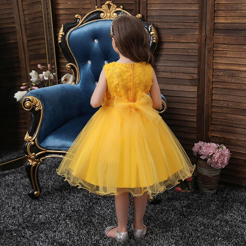 

Flower Girl Dress For Wedding Baby Girl 3-8 Years Birthday Outfits Children's Girls New Year Gifts Dresses Girl Kids Party Wear
