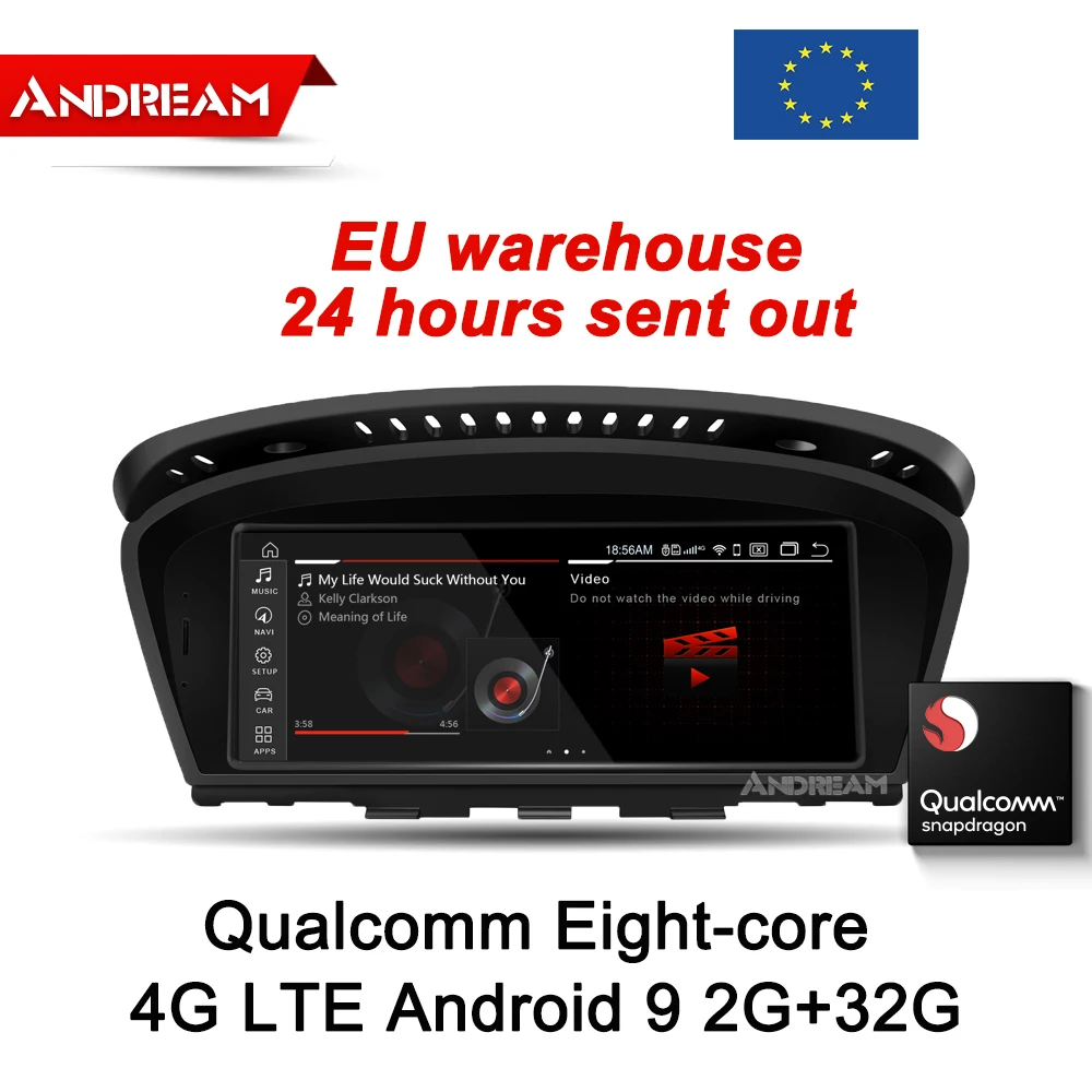 8.8&quotQualcomm Eigh-Core 4G LET Android 9 Car Multimedia for BMW Series 3 E60 E61 E90 E91 M3 2006-2012 Bluetooth gps navigation |