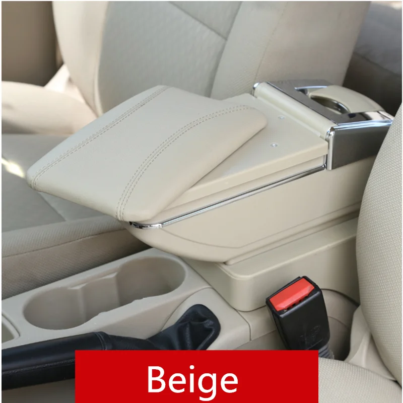 Для MG ZS подлокотник кожаный держатель для рук вращающийся ящик для хранения автомобильные аксессуары центральная консоль подъемное украшение авто - Название цвета: Beige