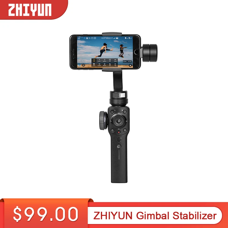 ZHIYUN Smooth 4 шарнирный стабилизатор для камеры GoPro 3 осевой портативный монопод с