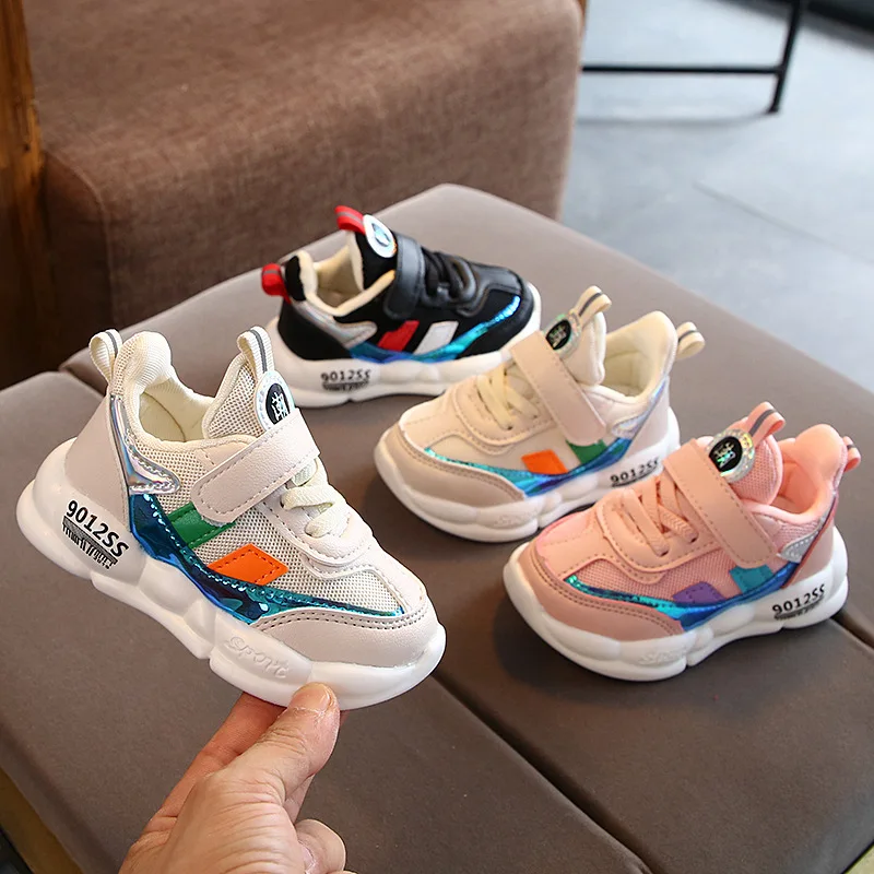 Детские Нескользящие кроссовки дышащие сетчатые спортивная обувь для