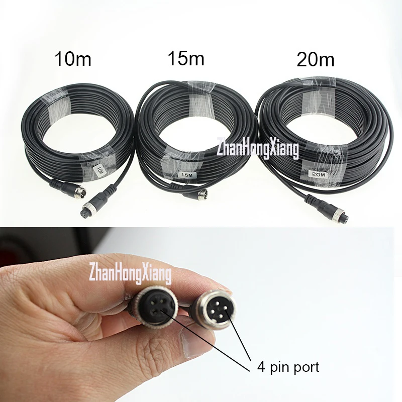 4Pin IR Night Vision Reversing Backup Camera System 12V/24V+ 7" LCD Monitor Car Rear View Kit 4 Pin for RV Bus Truck | Автомобили и