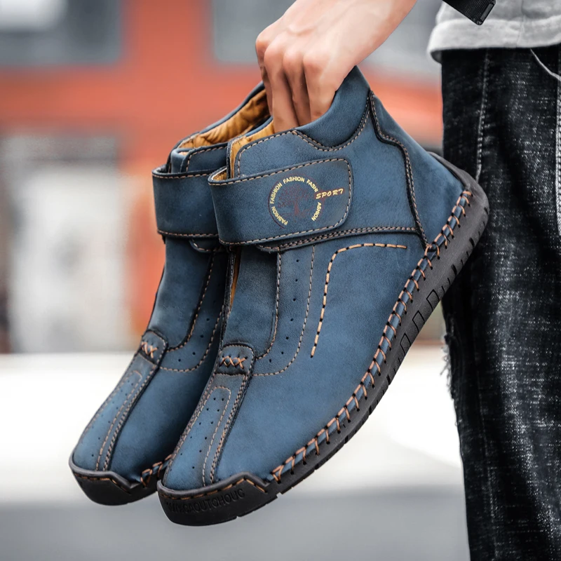 

Cross-Border Big Yards Manual Suture Velcro Casua Men's Shoes