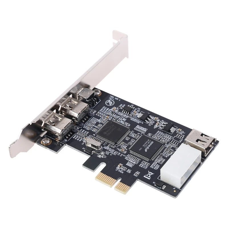 

PCIe 3 Ports Firewire Cable Expansion Card PCI Express 1394B & 1394A TI XIO2213B Chipset Adapter For Desktop PC