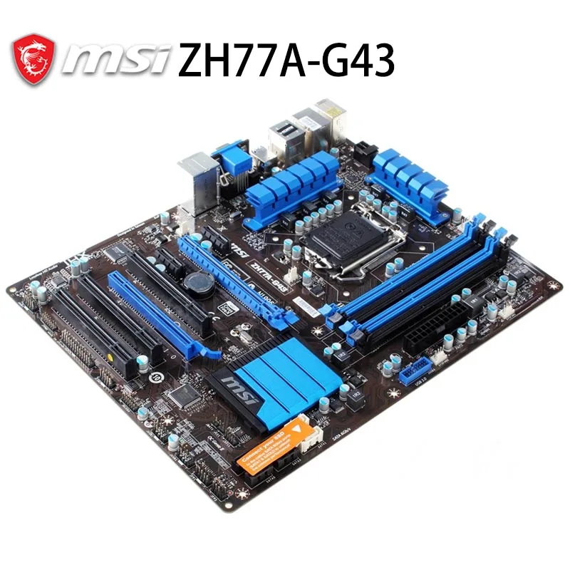 Материнская плата LGA 1155 MSI ZH77A-G43 + процессор Intel E3 1230v2 H77 32 Гб DVI HDMI-совместимая