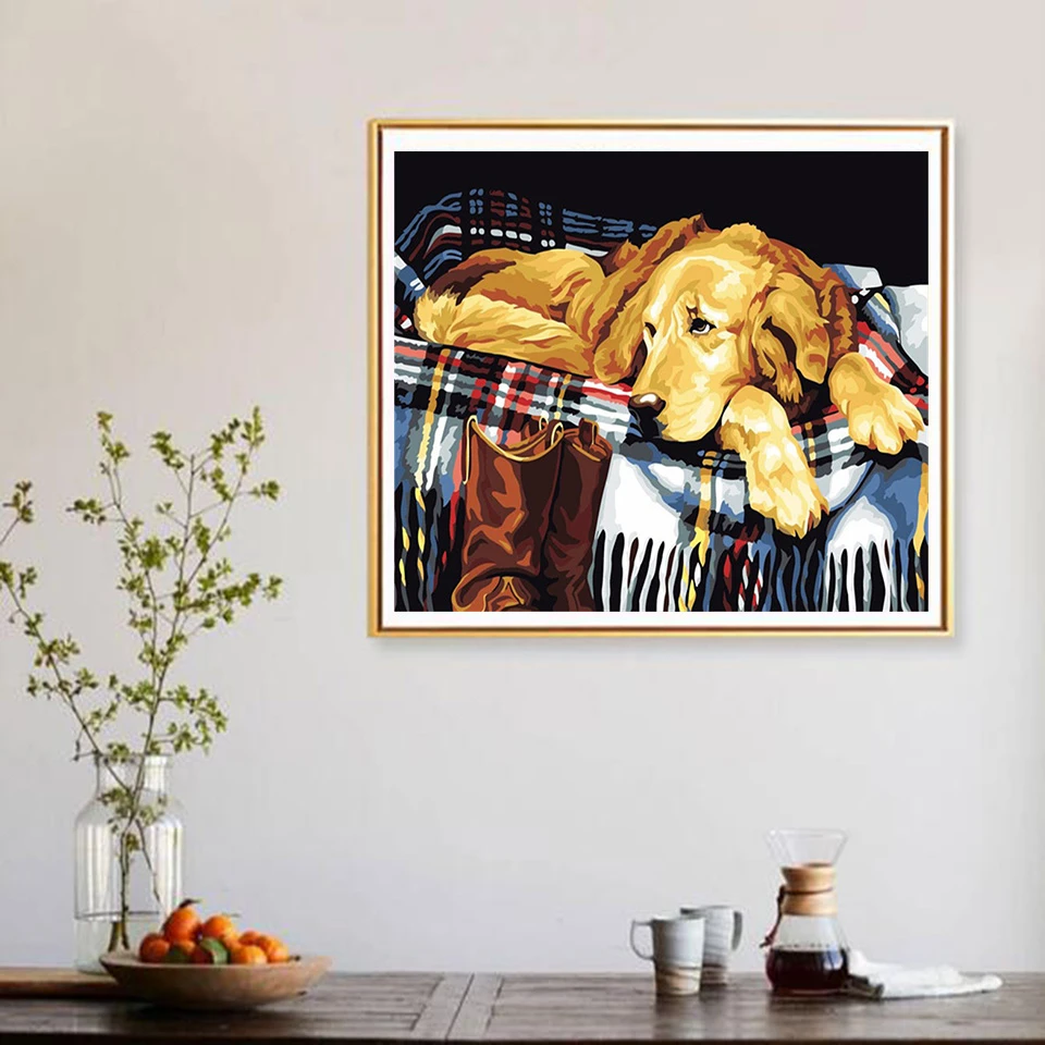 Раскраска по номерам AZQSD животные сделай сам для раскрашивания | Дом и сад