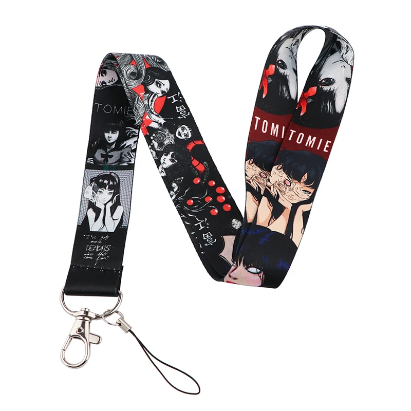 

Horror Girl Tomie Lanyard for Keys Phone Cool Neck Strap Lanyard for Camera Whistle ID Badge Cute webbings ribbons Gifts