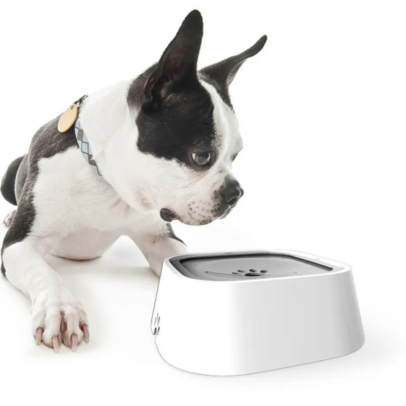 

Creative Pet Splash-Proof Floating Water Bowl Antomatic Adjustable Drinking Speed Moisture-Proof Curved Water Bowl For Pet