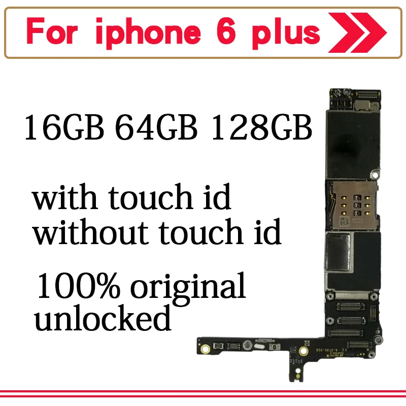 Материнская плата для iphone 6plus 6 p с/без touch ID черный/белый/золотой разблокированный для iphone 6+ карта/fe