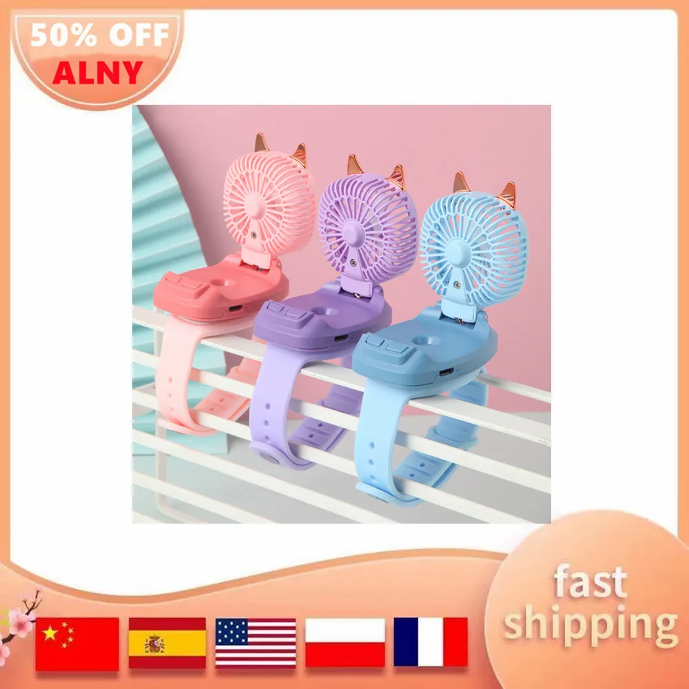 

Mini Portable Wrist Fan Children Silent Electric Fan Watches USB Rechargeable Summer Radiator Outdoor Travel Mini Air Cooler