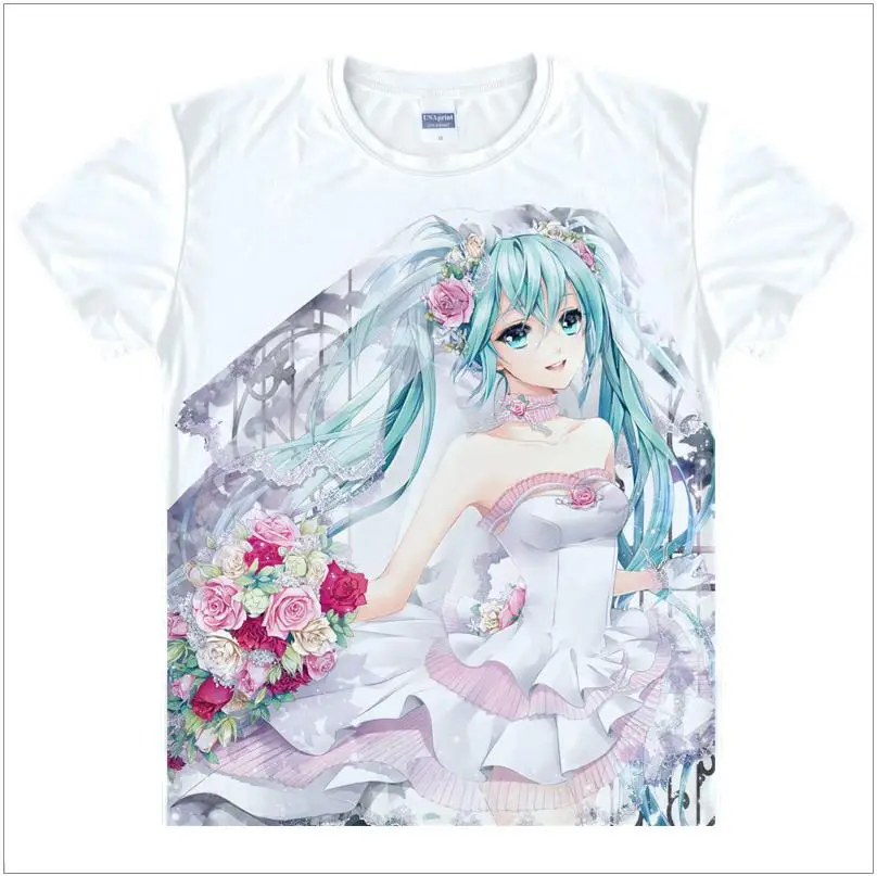 12 Новинка, футболка vocaloid Hatsune Miku, аниме, известная японская анимация, новинка, летняя мужская футболка, карнавальный костюм, Милая футболка - Цвет: 12