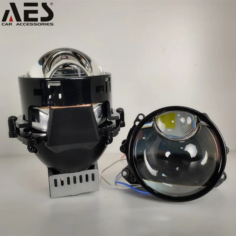 

AES Bi-Led Projector Lens Double High Beam 4000LM Hi/Low Beam 5500K Universal Car Headlight Super Bright Bi led headlight