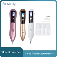 9 level laser plasma pen moles freckle dark spot remover lcd face care point pen skin wart tag laser tattoo removal beauty tools