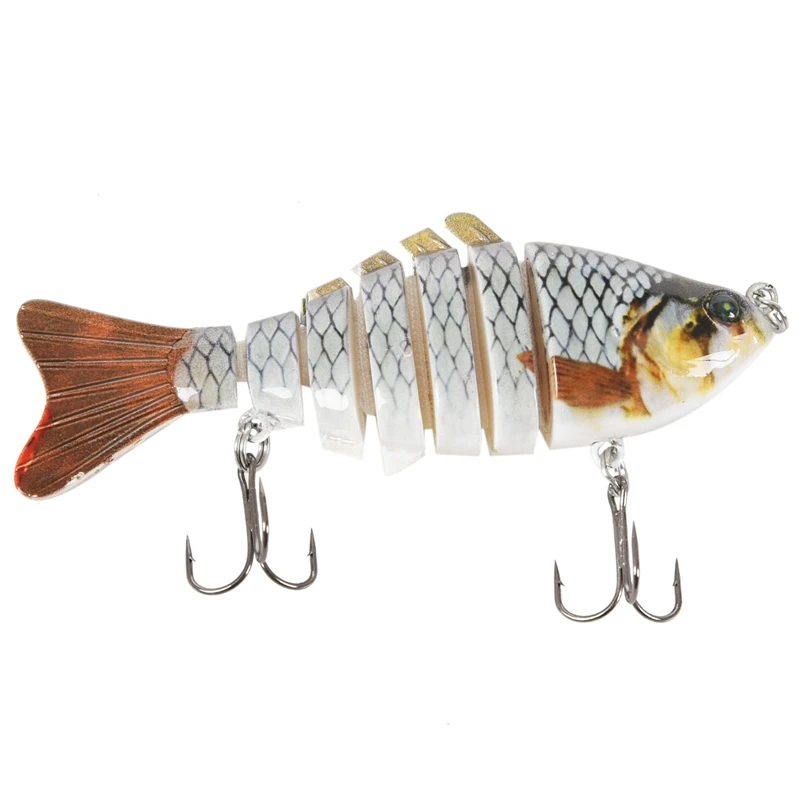 10cm / 4 &quot15.5g Bionic realistic Hard Multi-segments bait for sun-fish Bass Walleye Yellow Perch Pike Roach Trout Muskie Swimba | Спорт и