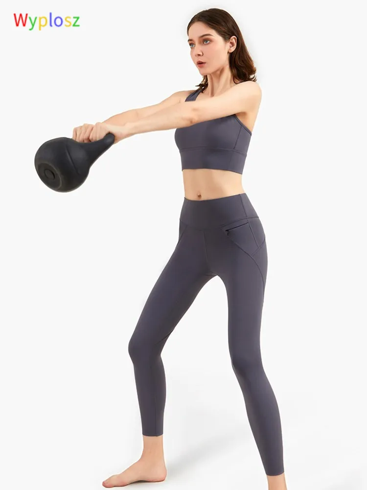 

Wyplosz High Waist Fitness Pants Seamless Yoga Leggings Sports Bras Women's Suit Leggings Skin Nudity Yoga Set Sportswear